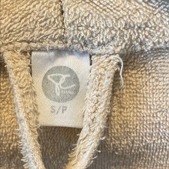 Towel Plush Robe Cream Bathrobe wt Belt Long Sleeve Comfortable Soft 100% Cotton - Picture 7 of 10